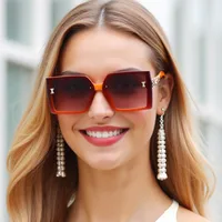 Square Streetwear Gradient Color Pc Full Frame Women's Sunglasses main image 1