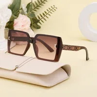 Square Streetwear Gradient Color Pc Full Frame Women's Sunglasses main image 2