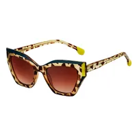 Cat Eye Streetwear Leopard Pc Full Frame Women's Sunglasses sku image 1