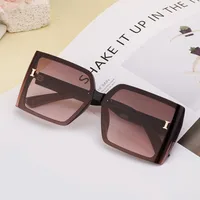 Square Streetwear Gradient Color Pc Full Frame Women's Sunglasses main image 3