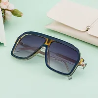 Square Vacation Simple Style Solid Color Pc Full Frame Men's Sunglasses main image 3