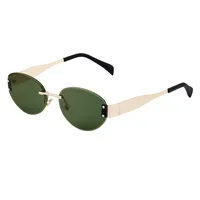 Oval Frame Vacation Modern Style Geometric Oval Pc Frameless Women's Sunglasses main image 5