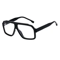 Square Vacation Simple Style Solid Color Pc Full Frame Men's Sunglasses sku image 1