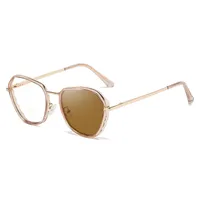 Square Hawaiian Vacation Discoloration Geometric Pc Full Frame Women's Sunglasses sku image 4