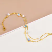 Acier Inoxydable 304 Décontractée Vacances Forme De Cœur Bracelet De Cheville main image 3