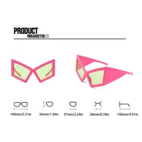 Special-Shaped Mirror Hip-Hop Exaggerated Cool Style Geometric Ac Full Frame Women's Sunglasses main image 2