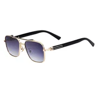Square Vacation Solid Color Pc Gradient Tinted Lenses Full Frame Men's Sunglasses main image 5