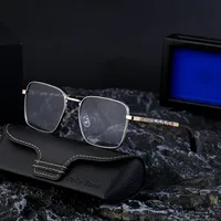 Cuadrado Vacaciones Color Sólido Ordenador Personal Lentes Tintados Con Degradado Fotograma Completo Gafas De Sol Hombre main image 1