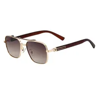 Square Vacation Solid Color Pc Gradient Tinted Lenses Full Frame Men's Sunglasses sku image 2
