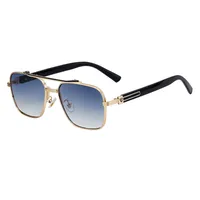 Square Vacation Solid Color Pc Gradient Tinted Lenses Full Frame Men's Sunglasses sku image 6