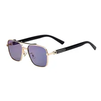 Square Vacation Solid Color Pc Gradient Tinted Lenses Full Frame Men's Sunglasses sku image 7