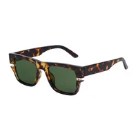 Square Vacation Solid Color Tac Gradient Tinted Lenses Full Frame Men's Sunglasses sku image 5