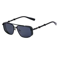 Square Vacation Simple Style Color Block Pc Gradient Tinted Lenses Full Frame Men's Sunglasses main image 4