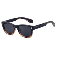 Square Vacation Solid Color Tac Full Frame Men's Sunglasses sku image 1