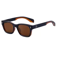 Square Vacation Solid Color Tac Full Frame Men's Sunglasses sku image 4