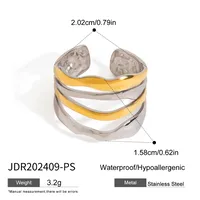 Geometric Basic Vacation Commute 316 Stainless Steel  Rings sku image 1