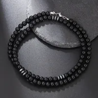 Round Hip-Hop Wood Necklace Wholesale sku image 8