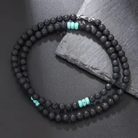 Round Hip-Hop Wood Necklace Wholesale main image 6