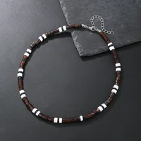 Round Hip-Hop Wood Necklace Wholesale sku image 5