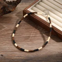 Round Hip-Hop Wood Necklace Wholesale sku image 16