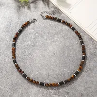 Round Hip-Hop Wood Necklace Wholesale sku image 25