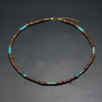 Round Hip-Hop Wood Necklace Wholesale sku image 21