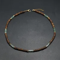 Round Hip-Hop Wood Necklace Wholesale sku image 22