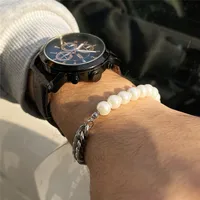 Business Hip-Hop 304 Stainless Steel Solid Color Men's Bracelets Necklace main image 6
