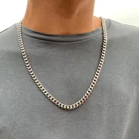 Business Hip-Hop 304 Stainless Steel Solid Color Men's Bracelets Necklace sku image 5