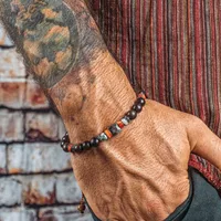 Round Hip-Hop Vintage Style Wood Bracelets Wholesale main image 2