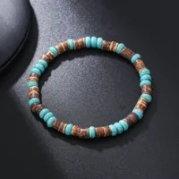 Round Hip-Hop Vintage Style Wood Bracelets Wholesale sku image 4
