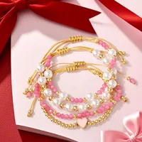 Geometric IG Style Vacation Imitation Pearl Bracelets Wholesale main image 3