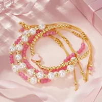 Geometric IG Style Vacation Imitation Pearl Bracelets Wholesale main image 1