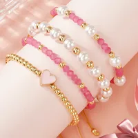 Geometric IG Style Vacation Imitation Pearl Bracelets Wholesale main image 2