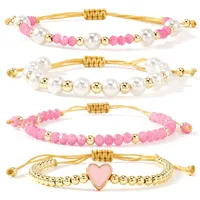 Geométrico Estilo IG Vacaciones Perla De Imitación Pulsera Venta Al Por Mayor main image 5