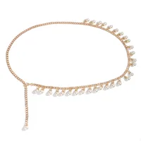 Women's Business Vintage Style Simple Style Zinc Zinc Chain Belts sku image 1