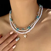 Starfish Vacation Marine Style Seed Bead Shell Necklace Wholesale sku image 3