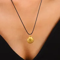 Marine Style 304 Stainless Steel Alloy Shell Starfish Conch Women's Jewelry Set sku image 18
