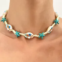 Marine Style 304 Stainless Steel Alloy Shell Starfish Conch Women's Jewelry Set sku image 31