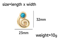 1 Par Color Sólido Romántico Playa Acero Titanio Pendientes main image 2