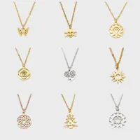 Lotus Fashion Stainless Steel Necklace Wholesale main image 1