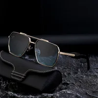 Cuadrado Estilo Vintage Estilo Clásico Geométrico Ordenador Personal Fotograma Completo Gafas De Sol Hombre main image 2