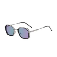 Square Retro Classic Style Geometric Pc Full Frame Men's Sunglasses sku image 7