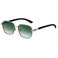 Carré Vacances Style Classique Couleur Unie Pc Plein Cadre Hommes De Lunettes De Soleil main image 4