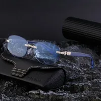 Square Roman Style Solid Color Pc Frameless Men's Sunglasses main image 1