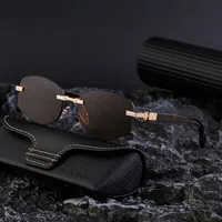 Square Roman Style Solid Color Pc Frameless Men's Sunglasses main image 2