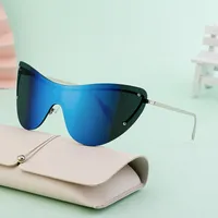 Cuadrado Vacaciones Color Sólido Ordenador Personal Sin Marco Gafas De Sol Hombre main image 2