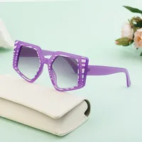 Cuadrado Vacaciones Color Sólido Lentes Tintados Fotograma Completo Gafas De Sol Mujer main image 2
