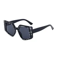 Square Vacation Solid Color Tinted Lenses Full Frame Women's Sunglasses sku image 3