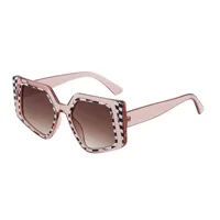Square Vacation Solid Color Tinted Lenses Full Frame Women's Sunglasses sku image 1